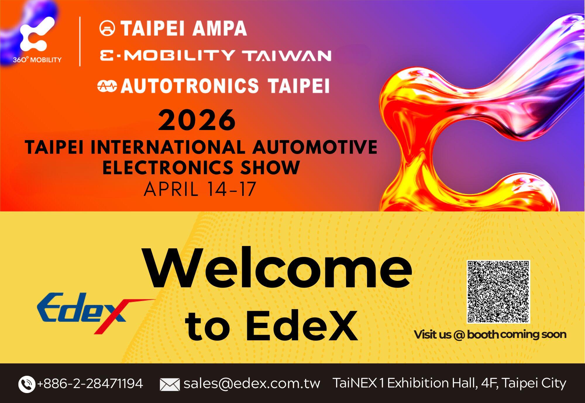 EdeX exhibiting injection molding solutions at Autotronics Taipei 2026